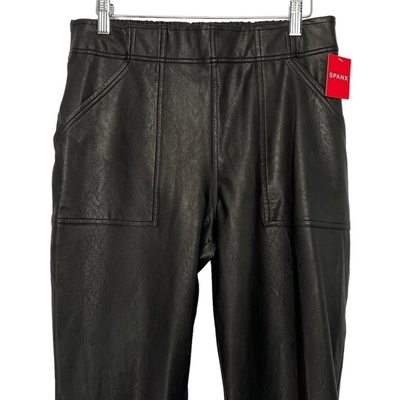 Spanx Leather Like Jogger Black Size L NEW - Picture 9 of 15